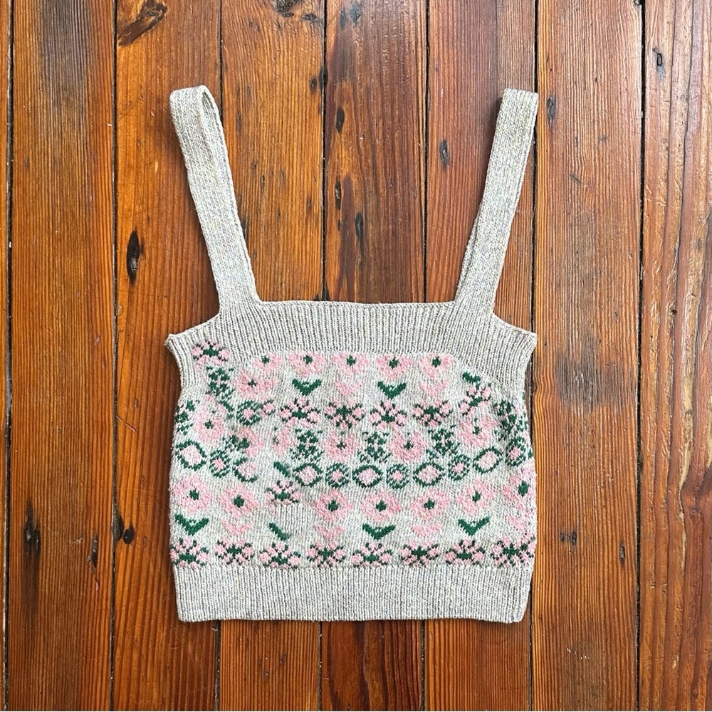 River Island fair isle print cami XS